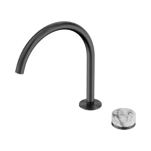 Serenity Progressive Bath/Kitchen Mixer Arc Spout With Arabescato Corchia Handle Gun Metal by NERO, a Kitchen Taps & Mixers for sale on Style Sourcebook