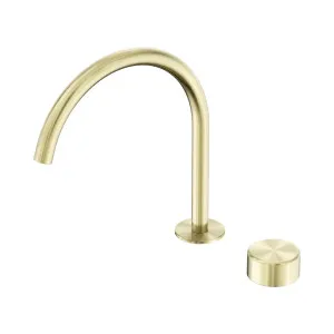 Serenity Progressive Bath/Kitchen Mixer Arc Spout With Metal Handle Brushed Gold by NERO, a Kitchen Taps & Mixers for sale on Style Sourcebook