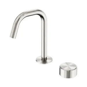 Serenity Progressive Basin Mixer Edge Spout With Metal Handle Brushed Nickel by NERO, a Bathroom Taps & Mixers for sale on Style Sourcebook