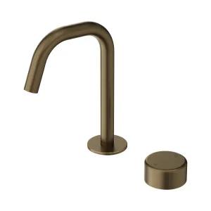 Serenity Progressive Basin Mixer Edge Spout With Metal Handle Tumbled Antique Brass by NERO, a Bathroom Taps & Mixers for sale on Style Sourcebook