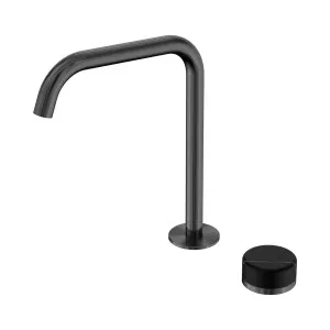 Serenity Progressive Bath/Kitchen Mixer Edge Spout With Marquina Black Handle Gun Metal by NERO, a Kitchen Taps & Mixers for sale on Style Sourcebook