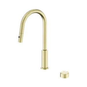 Serenity Progressive Pull Out Kitchen Set With Metal Handle Brushed Gold by NERO, a Kitchen Taps & Mixers for sale on Style Sourcebook