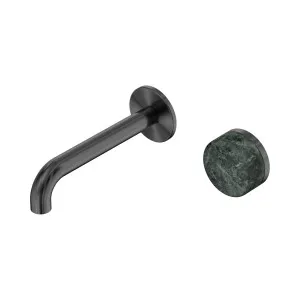 Serenity Progressive Wall Basin Mixer 160mm Spout With Verde Alpi Handle Gun Metal by NERO, a Bathroom Taps & Mixers for sale on Style Sourcebook
