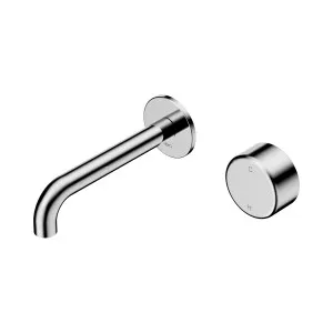 Serenity Progressive Wall Basin Mixer 160mm Spout With Rome Travertine Handle Brushed Gold by NERO, a Bathroom Taps & Mixers for sale on Style Sourcebook