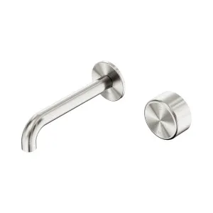 Serenity Progressive Wall Basin Mixer 160mm Spout With Metal Handle Brushed Nickel by NERO, a Bathroom Taps & Mixers for sale on Style Sourcebook