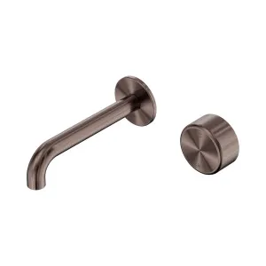 Serenity Progressive Wall Basin Mixer 160mm Spout With Metal Handle Brushed Bronze by NERO, a Bathroom Taps & Mixers for sale on Style Sourcebook