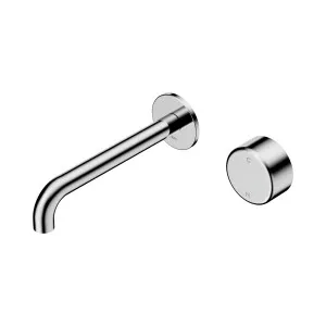 Serenity Progressive Wall Basin Mixer 185mm Spout With Rome Travertine Handle Brushed Gold by NERO, a Bathroom Taps & Mixers for sale on Style Sourcebook