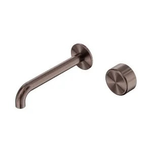 Serenity Progressive Wall Basin Mixer 185mm Spout With Metal Handle Brushed Bronze by NERO, a Bathroom Taps & Mixers for sale on Style Sourcebook
