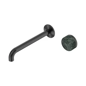 Serenity Progressive Wall Basin Mixer 220mm Spout With Verde Alpi Handle Gun Metal by NERO, a Bathroom Taps & Mixers for sale on Style Sourcebook