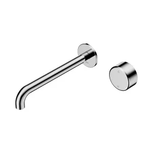 Serenity Progressive Wall Basin Mixer 220mm Spout With Rome Travertine Handle Brushed Gold by NERO, a Bathroom Taps & Mixers for sale on Style Sourcebook