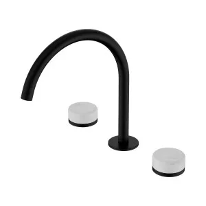 Serenity Bath/Kitchen Set Arc Spout With Carrara Handle Matte Black by NERO, a Kitchen Taps & Mixers for sale on Style Sourcebook