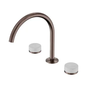 Serenity Bath/Kitchen Set Arc Spout With Carrara Handle Brushed Bronze by NERO, a Kitchen Taps & Mixers for sale on Style Sourcebook