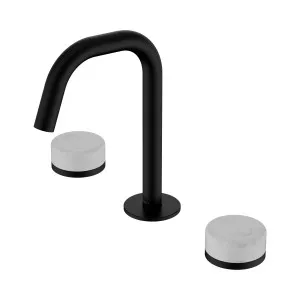 Serenity Basin Set Edge Spout With Carrara Handle Matte Black by NERO, a Bathroom Taps & Mixers for sale on Style Sourcebook
