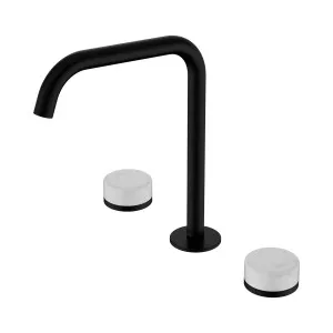 Serenity Bath/Kitchen Set Edge Spout With Carrara Handle Matte Black by NERO, a Kitchen Taps & Mixers for sale on Style Sourcebook