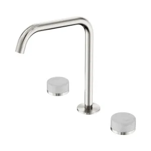 Serenity Bath/Kitchen Set Edge Spout With Carrara Handle Brushed Nickel by NERO, a Kitchen Taps & Mixers for sale on Style Sourcebook