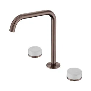 Serenity Bath/Kitchen Set Edge Spout With Carrara Handle Brushed Bronze by NERO, a Kitchen Taps & Mixers for sale on Style Sourcebook