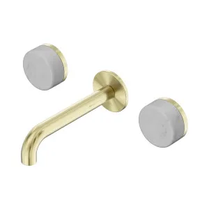 Serenity Wall Basin Set 160mm Spout With Carrara Handle Brushed Gold by NERO, a Bathroom Taps & Mixers for sale on Style Sourcebook