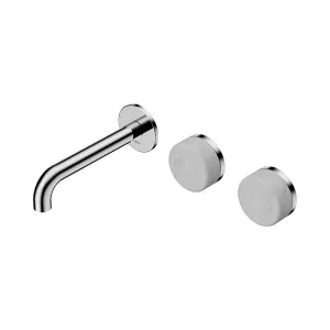 Serenity Wall Basin Set 220mm Spout With Metal Handle Rome Bronze by NERO, a Bathroom Taps & Mixers for sale on Style Sourcebook