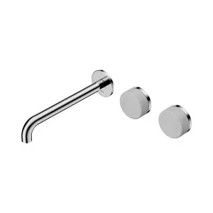 Serenity Wall Basin Set 185mm Offset Spout With Metal Handle Rome Bronze by NERO, a Bathroom Taps & Mixers for sale on Style Sourcebook