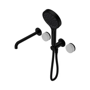 Serenity Progressive Shower System With Spout With Carrara Handle And Serenity Hand Shower Matte Black by NERO, a Shower Heads & Mixers for sale on Style Sourcebook