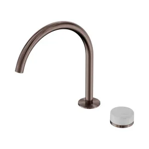 Serenity Progressive Bath/Kitchen Mixer Arc Spout With Carrara Handle Brushed Bronze by NERO, a Kitchen Taps & Mixers for sale on Style Sourcebook