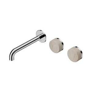 Serenity Wall Basin Set 185mm Offset Spout With Carrara Handle Chrome by NERO, a Bathroom Taps & Mixers for sale on Style Sourcebook