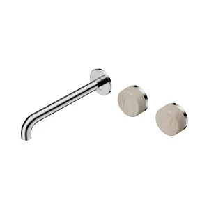 Serenity Wall Basin Set 220mm Offset Spout With Carrara Handle Chrome by NERO, a Bathroom Taps & Mixers for sale on Style Sourcebook