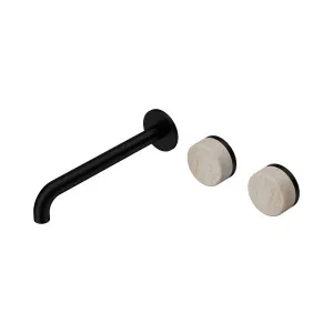 Serenity Wall Basin Set 220mm Offset Spout With Verde Alpi Handle Chrome by NERO, a Bathroom Taps & Mixers for sale on Style Sourcebook