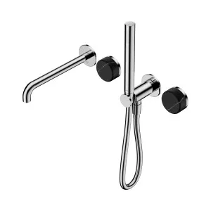 Serenity Progressive Shower System With Spout With Arabescato Corchia Handle And Slim Shower Chrome by NERO, a Shower Heads & Mixers for sale on Style Sourcebook