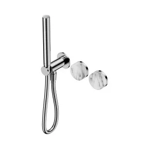 Serenity Progressive Shower System With Rome Travertine Handle And Slim Shower Gun Metal by NERO, a Shower Heads & Mixers for sale on Style Sourcebook