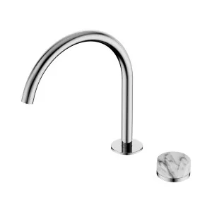 Serenity Progressive Bath/Kitchen Mixer Arc Spout With Rome Travertine Handle Gun Metal by NERO, a Kitchen Taps & Mixers for sale on Style Sourcebook
