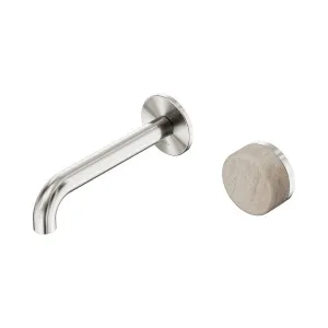 Serenity Progressive Wall Basin Mixer 160mm Spout With Rome Travertine Handle Chrome by NERO, a Bathroom Taps & Mixers for sale on Style Sourcebook