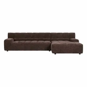 Solstice 3 Seater Sofa + Chaise RHF in Lila Chocolate by OZ Design, a Sofas for sale on Style Sourcebook