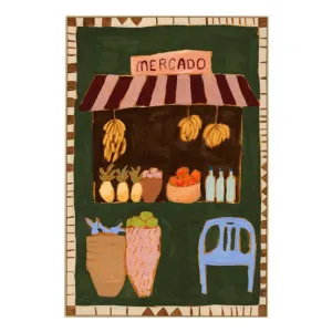 Market Stall Box Framed Canvas in 62 x 92cm by OZ Design, a Painted Canvases for sale on Style Sourcebook