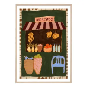 Market Stall Framed Print in 45 x 62cm by OZ Design, a Prints for sale on Style Sourcebook