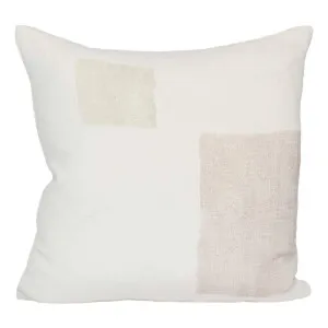 Pause Feather Fill Cushion 50x50cm in White / Soft Musk / Pistachio by OZ Design, a Cushions, Decorative Pillows for sale on Style Sourcebook