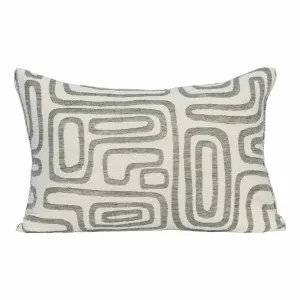 Wander Feather Fill Cushion 60x40cm in White / Pistachio by OZ Design, a Cushions, Decorative Pillows for sale on Style Sourcebook