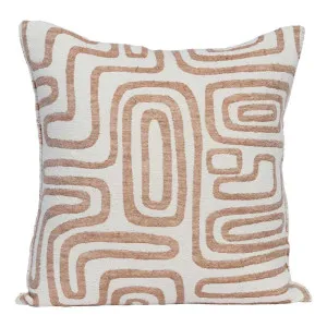 Wander Feather Fill Cushion 50x50cm in White / Nutmeg by OZ Design, a Cushions, Decorative Pillows for sale on Style Sourcebook