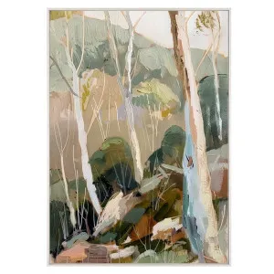 Warm Country Box Framed Canvas in 94 x 132cm White by OZ Design, a Painted Canvases for sale on Style Sourcebook