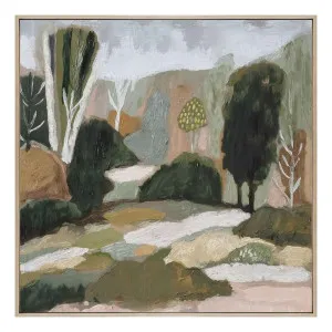 Hidden Grove Box Framed Canvas in 164 x 164cm Natural by OZ Design, a Painted Canvases for sale on Style Sourcebook