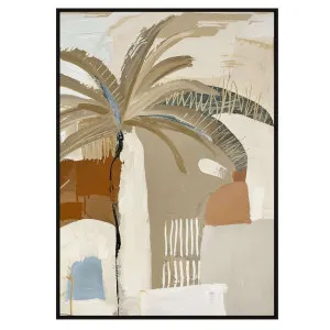 Beach Palmea Box Framed Canvas in 94 x 132cm Black by OZ Design, a Painted Canvases for sale on Style Sourcebook