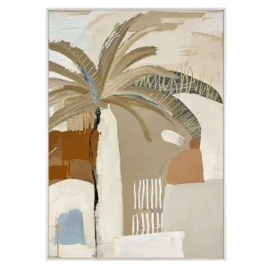 Beach Palmea Box Framed Canvas in 83 x 117cm White by OZ Design, a Painted Canvases for sale on Style Sourcebook