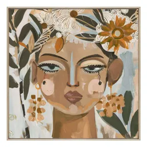 Ardea Box Framed Canvas in 83 x 83cm Natural by OZ Design, a Painted Canvases for sale on Style Sourcebook