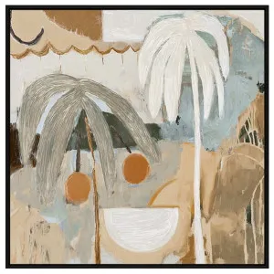 Afternoon Fronda Box Framed Canvas in 102 x 102cm Black by OZ Design, a Painted Canvases for sale on Style Sourcebook