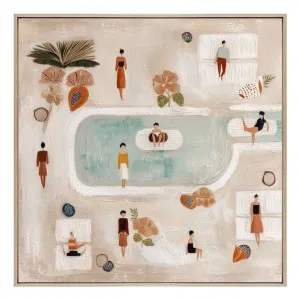 Afternoon Idle Box Framed Canvas in 122 x 122cm Natural by OZ Design, a Painted Canvases for sale on Style Sourcebook