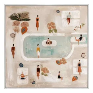 Afternoon Idle Box Framed Canvas in 122 x 122cm White by OZ Design, a Painted Canvases for sale on Style Sourcebook
