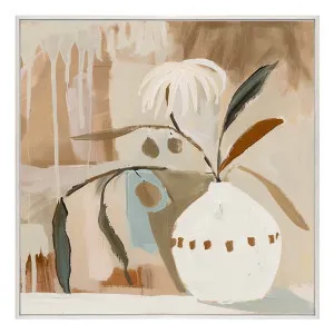 Afternoon Vetra Box Framed Canvas in 102 x 102cm White by OZ Design, a Painted Canvases for sale on Style Sourcebook