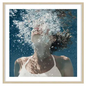 Blue Aqua Framed Print in 118 x 118cm Natural by OZ Design, a Prints for sale on Style Sourcebook