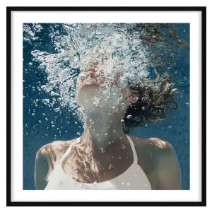 Blue Aqua Framed Print in 95 x 95cm Black by OZ Design, a Prints for sale on Style Sourcebook