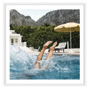 Dip Framed Print in 84 x 84cm White by OZ Design, a Prints for sale on Style Sourcebook